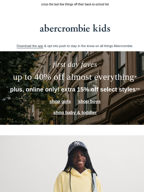 abercrombie newsletter: almost everything is on sale...