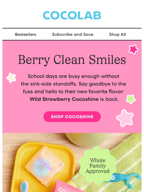 cocolab newsletter: Back to School, Back in Stock 🍓