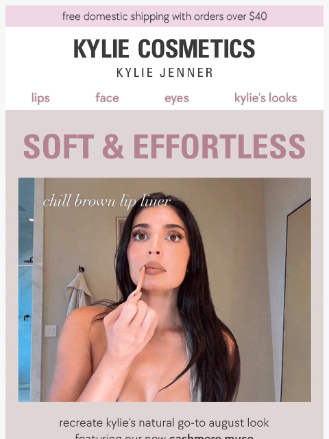 kyliecosmetics newsletter: kylie's latest august look 🌅