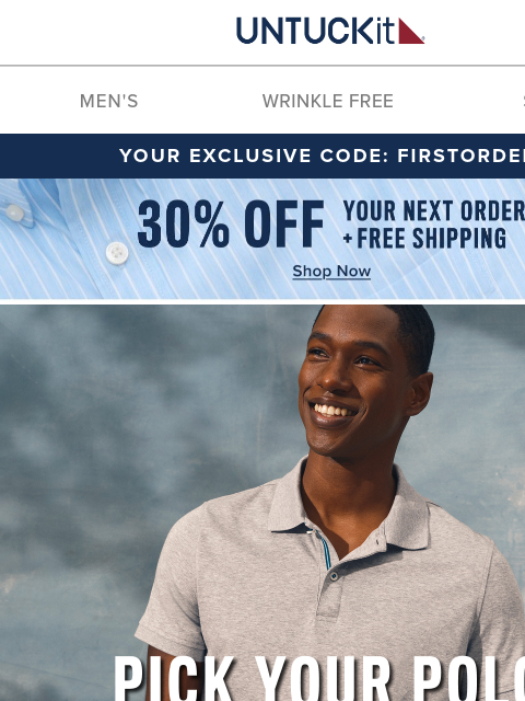 untuckit newsletter: Pick a Polo, Every Polo 👕♾️