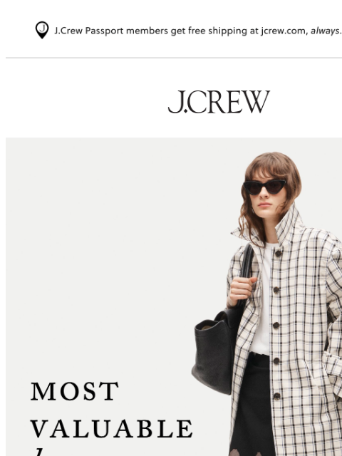 jcrew newsletter: Take your outfit from summer to fall