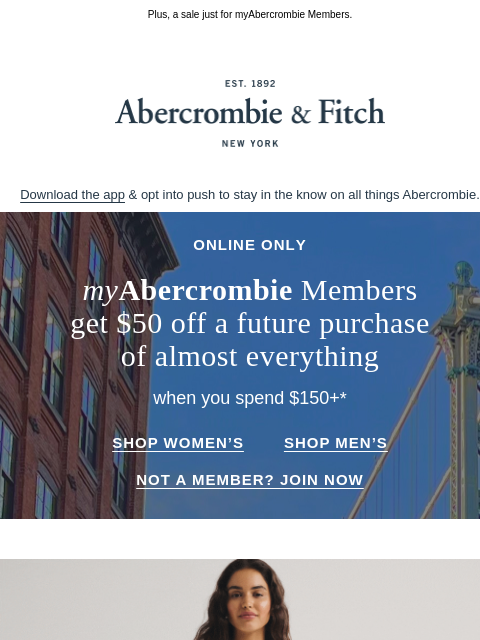 abercrombie newsletter: Match your plans to your aesthetic.