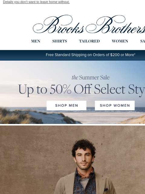 brooksbrothers newsletter: Up to 50% off statement shorts