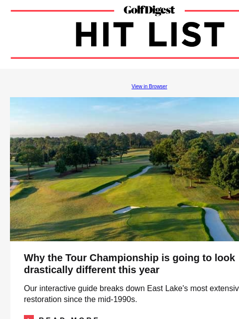 Major winner robbed in London airport during layover GolfDigest View in Browser East Lake Why the Tour Championship is going to look drastically different this year Our interactive guide breaks down