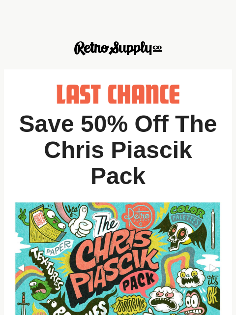 Just a friendly reminder that today is the last chance to save 50% off The Chris PIascik Pack for Procreate. Offer ends at 11:59 PM PST tonight. ͏ ͏ ͏ ͏ ͏ ͏ ͏ ͏ ͏ ͏ ͏ ͏ ͏ ͏ ͏ ͏ ͏ ͏ ͏ ͏ ͏ ͏ ͏ ͏ ͏ ͏ ͏ ͏