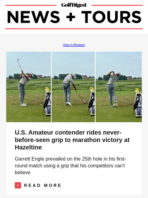 Is it time for another Rory McIlroy FedEx Cup Playoffs run? GolfDigest View in Browser Garrett Engle US Amateur contender rides never-before-seen grip to marathon victory at Hazeltine Garrett Engle