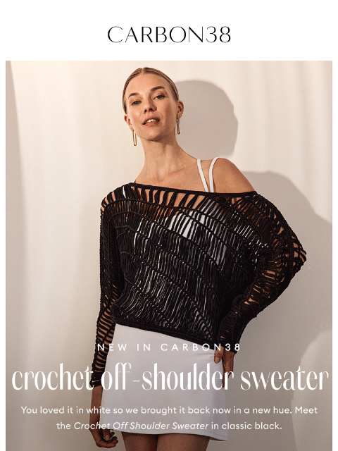 Our sold out Crochet Off-Shoulder Sweater is back in a new color. ͏ ͏ ͏ ͏ ͏ ͏ ͏ ͏ ͏ ͏ ͏ ͏ ͏ ͏ ͏ ͏ ͏ ͏ ͏ ͏ ͏ ͏ ͏ ͏ ͏ ͏ ͏ ͏ ͏ ͏ ͏ ͏ ͏ ͏ ͏ ͏ ͏ ͏ ͏ ͏ ͏ ͏ ͏ ͏ ͏ ͏ ͏ ͏ ͏ ͏ ͏ ͏ ͏ ͏ ͏ ͏ ͏ ͏ ͏ ͏ ͏ ͏ ͏ ͏ ͏ ͏ ͏ ͏