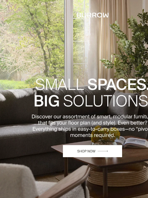 burrow newsletter: Small space? No problem.