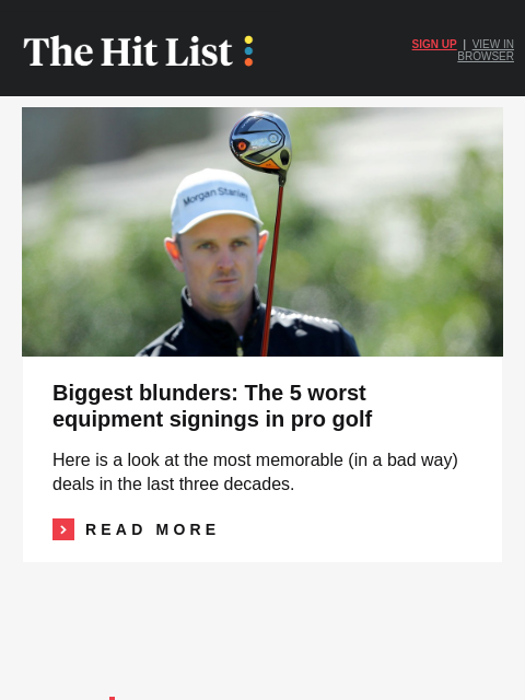 golfdigest newsletter: The 5 worst golf equipment signings