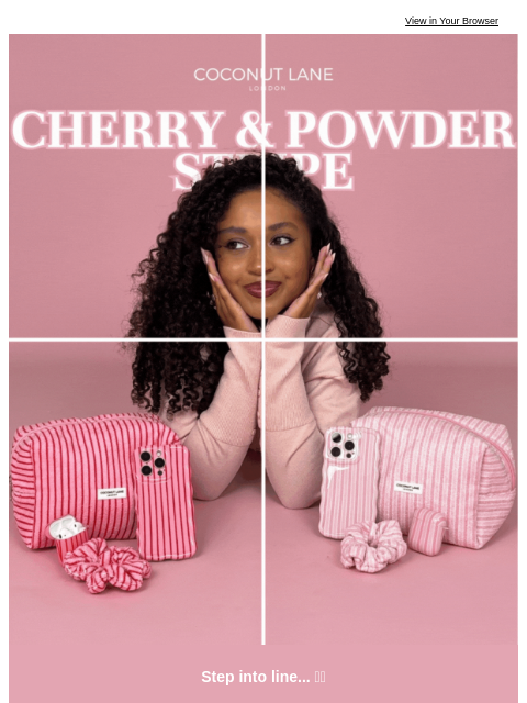 coconut-lane newsletter: Cherry. Powder. Stripes 🍒🌸☰