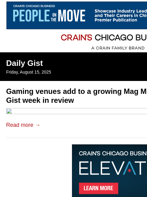 crainalerts newsletter: Gaming venues add to a growing Mag Mile scene: Cra...