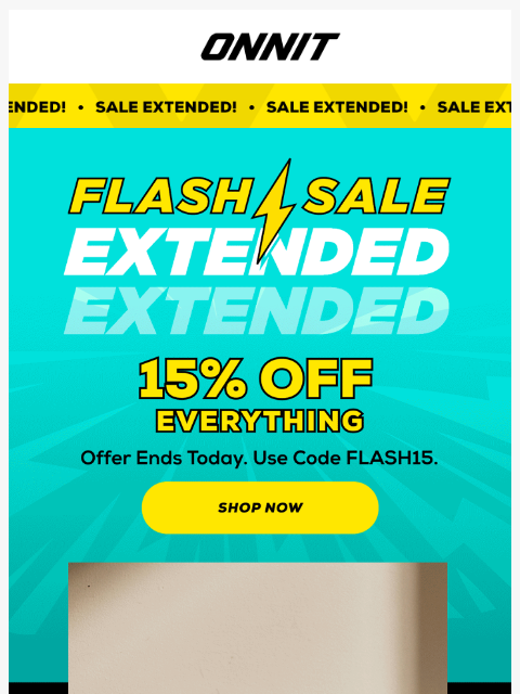 onnit newsletter: ⚡️Flash Sale EXTENDED⚡