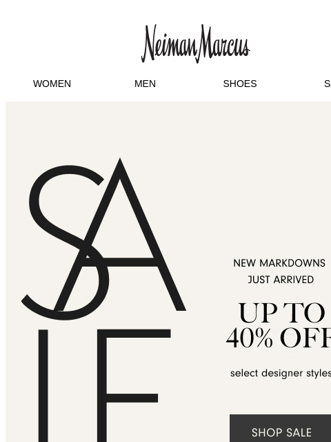 neimanmarcus newsletter: Up to 40% off coveted styles