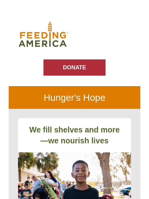 feedingamerica newsletter: Food banks carry so much more than cans