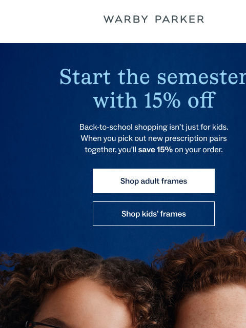 warbyparker newsletter: Shop together and save