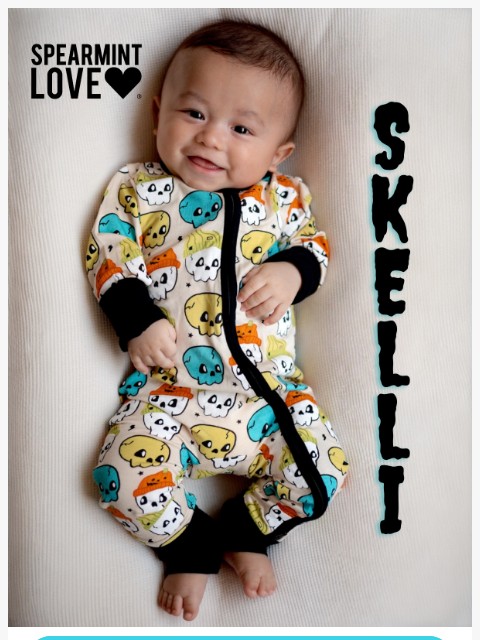 spearmintlove newsletter: NEW Skelli Prints - For Boys and Girls! 💀🎀