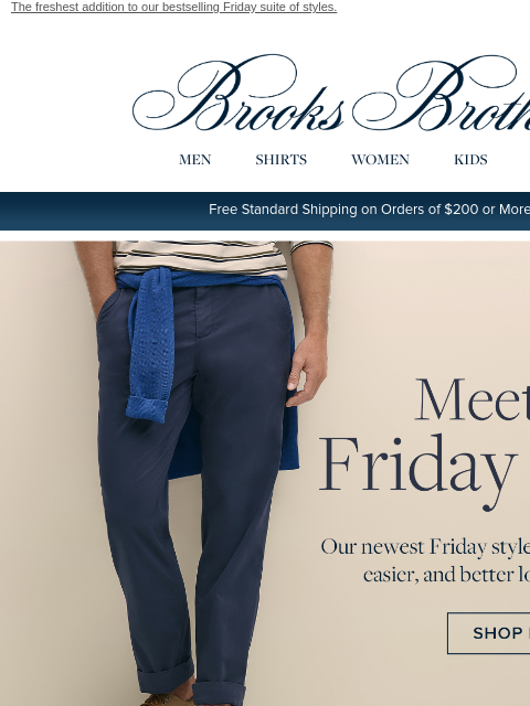 brooksbrothers newsletter: Introducing the Friday Chino