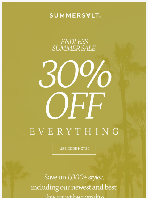 summersalt newsletter: ☀️☀️ 30% Off Everything ☀️☀️