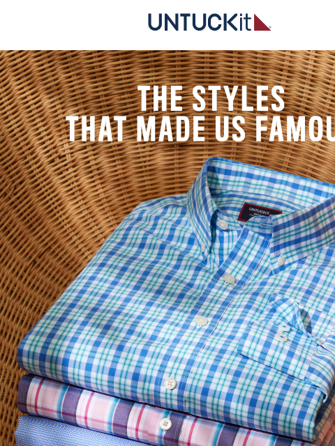 untuckit newsletter: The Classics: Our Top Styles of All Time