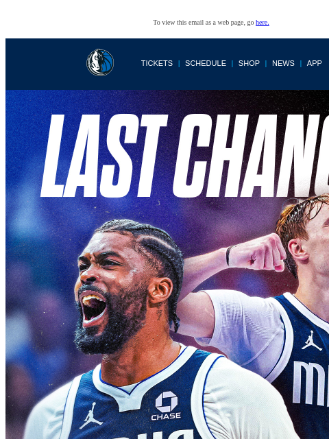 mavsmail newsletter: 🚨 Single Game Ticket First Access Ends TONIGHT!