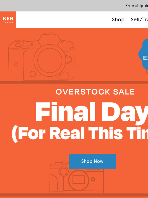 keh newsletter: Plot twist: more time to save on Overstock