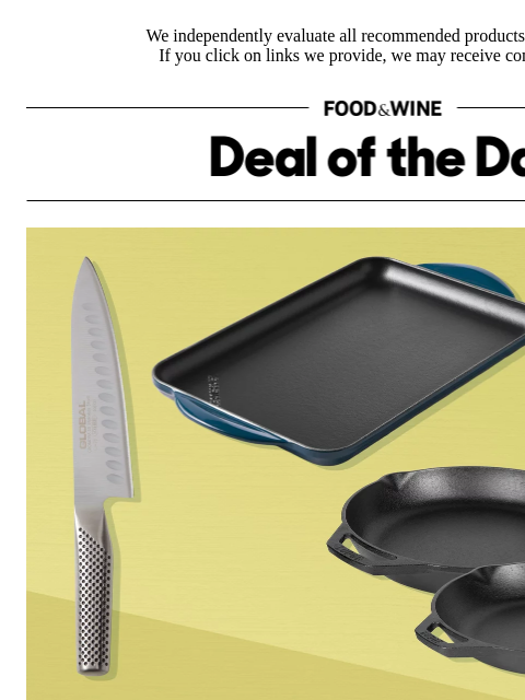 foodandwine newsletter: On Sale: Anthony Bourdain's Knife and Ina Garten's...