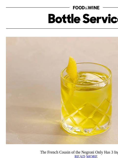 foodandwine newsletter: The French Cousin of the Negroni Only Has 3 Ingred...