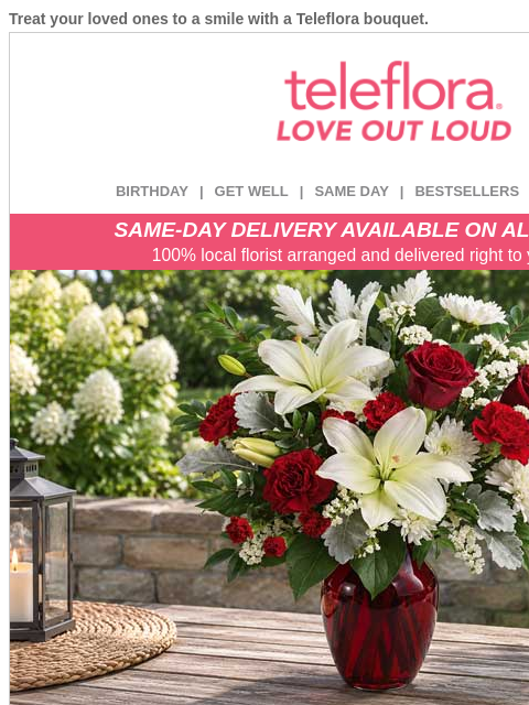 teleflora newsletter: Send Blooming Love 🌸 Enjoy 20% Off