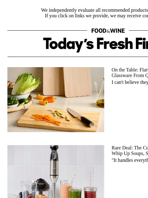 foodandwine newsletter: Rare Deal: The Cuisinart Tool That Whips Up Soups,...