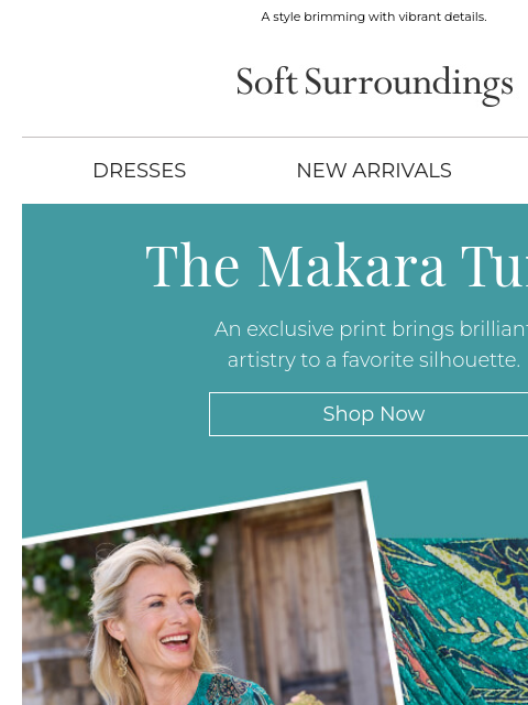 softsurroundings newsletter: Favorite Tunic. Fresh Color.