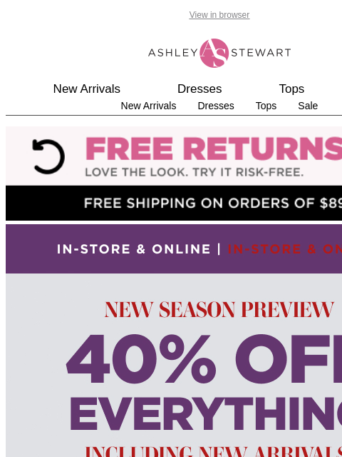 ashleystewart newsletter: This one's for you, denim divas!