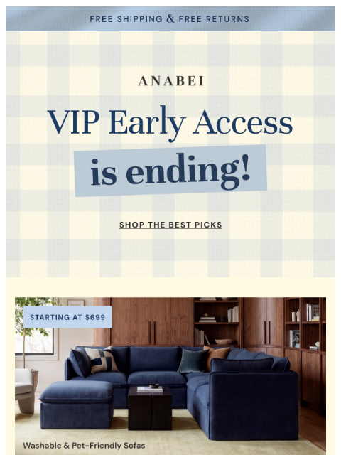 anabei newsletter: Early Access for our VIPs 🤍