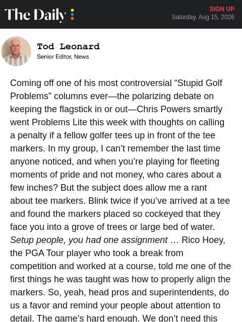 golfdigest newsletter: Here’s how to handle this minor rules gaffe