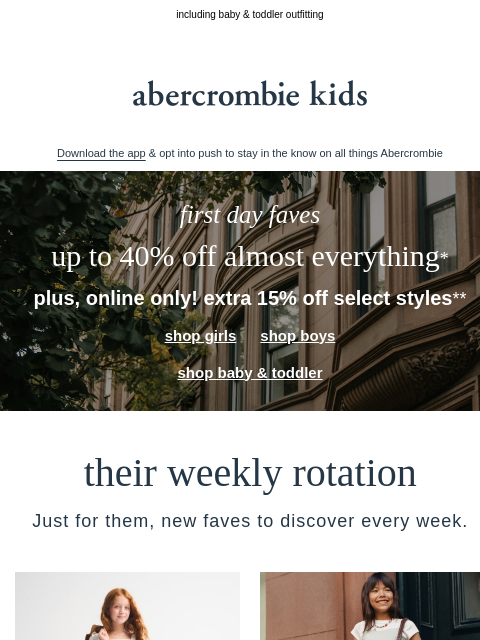 abercrombie newsletter: see on-sale pieces picked for them