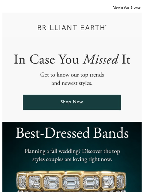brilliantearth newsletter: ICYMI: Our best wedding rings, ranked