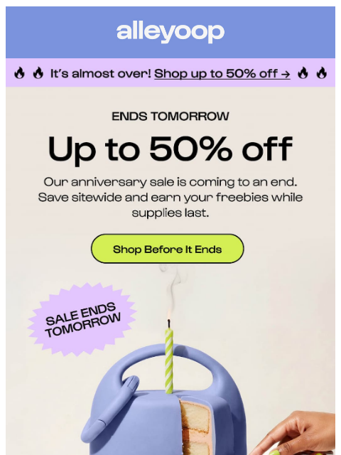 meetalleyoop newsletter: Your last chance to save up to 50% 🚨✨