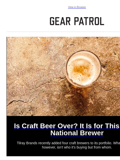 Plus, deep discounts on Hoka hiking boots and more. Plus, deep discounts on Hoka hiking boots and more. View in Browser Is Craft Beer Over? It Is for This Major National Brewer Is Craft Beer Over? It