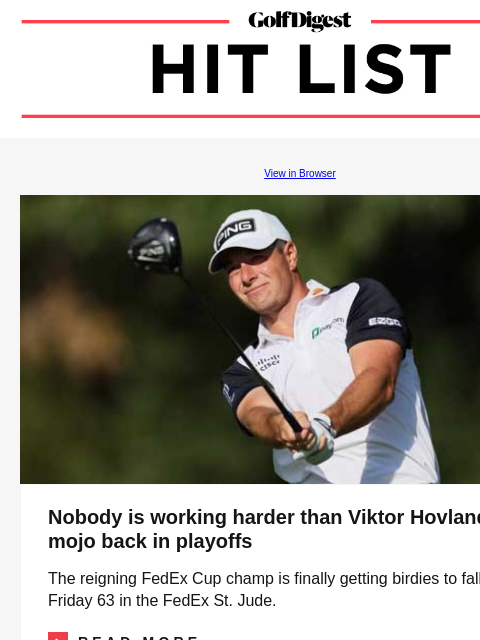 John Daly gave some fascinating grip advice to amateurs you've probably never considered before GolfDigest View in Browser Viktor Hovland Nobody is working harder than Viktor Hovland to get mojo