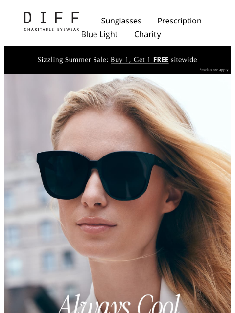 diffeyewear newsletter: Nothing Beats Classic Black 🖤