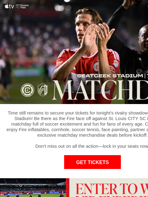 chicagofirefc newsletter: TONIGHT: Chicago Fire vs St. Louis CITY SC