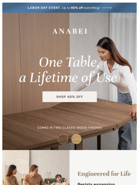 anabei newsletter: Your Forever Dining Table 🍽️