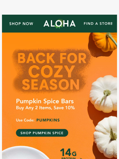 aloha newsletter: THE fall flavor is here