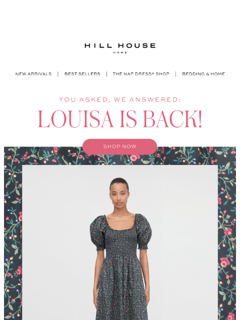 hillhousehome newsletter: HI, Louisa! 🎀
