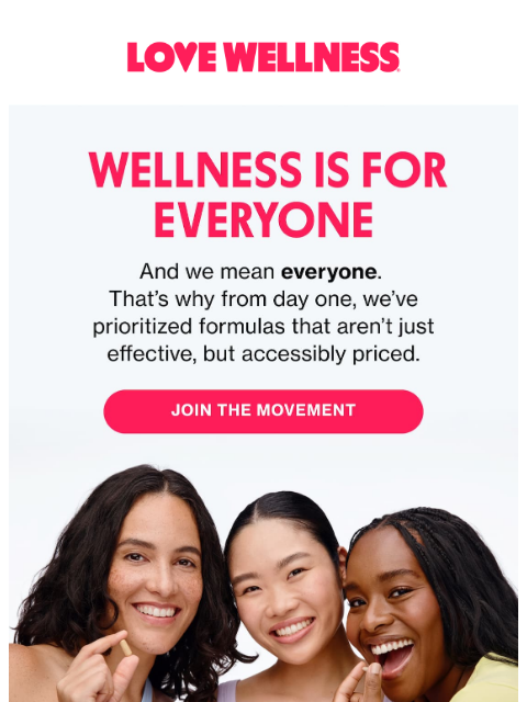 lovewellness newsletter: Formulas priced with you in mind