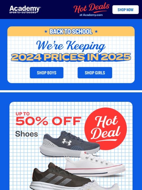 academy newsletter: Back-to-School Deals in a Class of Their Own
