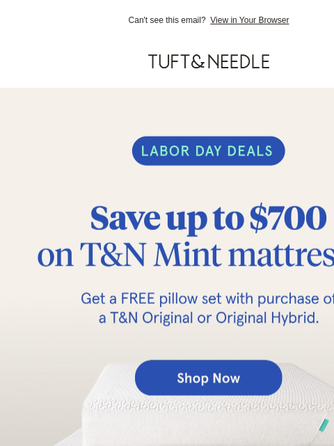 tuftandneedle newsletter: Shop Labor Day mattress deals