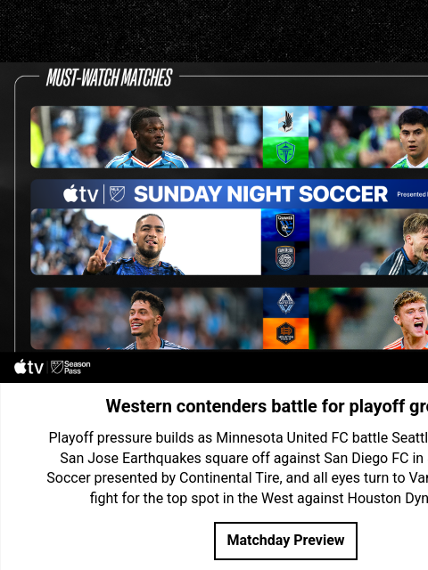 mlssoccer newsletter: The Audi 2025 MLS Cup Playoffs race heats up on Ma...