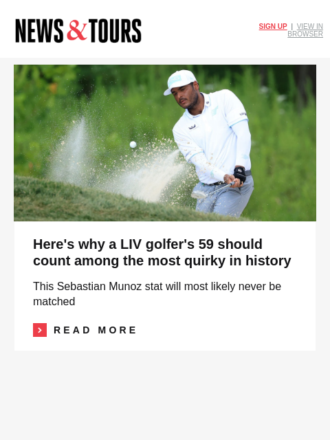 golfdigest newsletter: BMW leader saved by putting changes