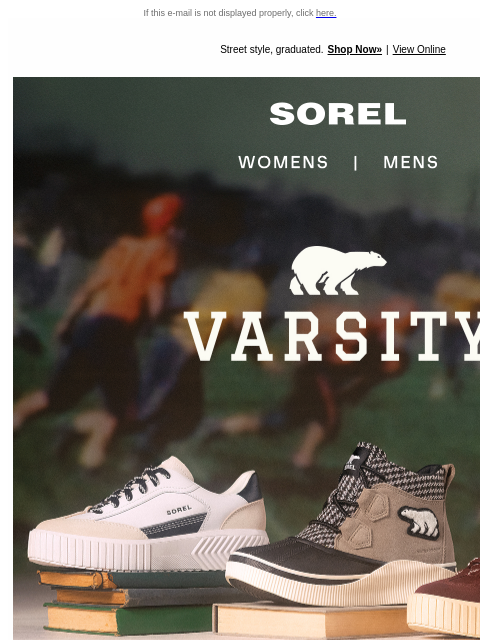 sorel newsletter: Just Dropped: The Varsity Collection