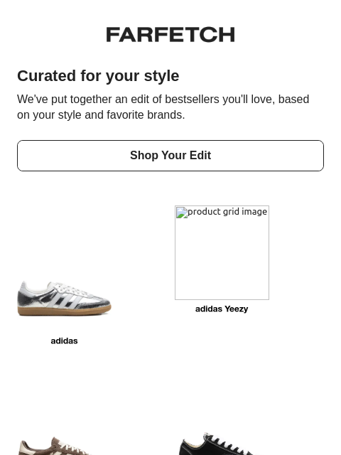 farfetch newsletter: Bestsellers, edited for you